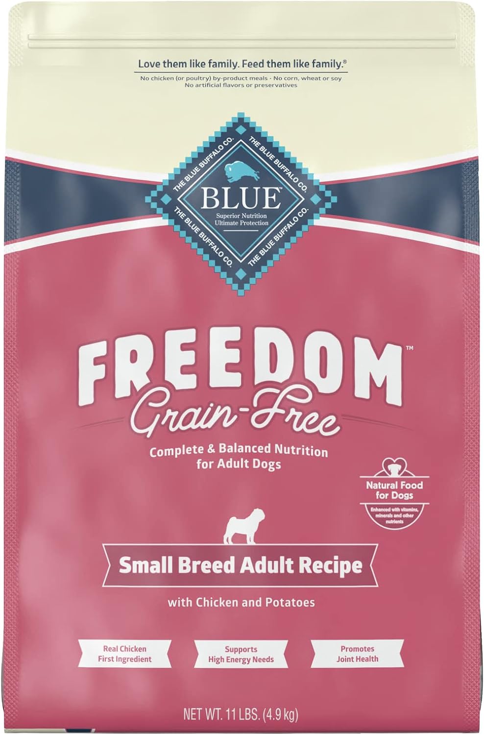 Blue Freedom Small Breed Adult Grain-Free Chicken and Potatoes Recipe Dry Dog Food