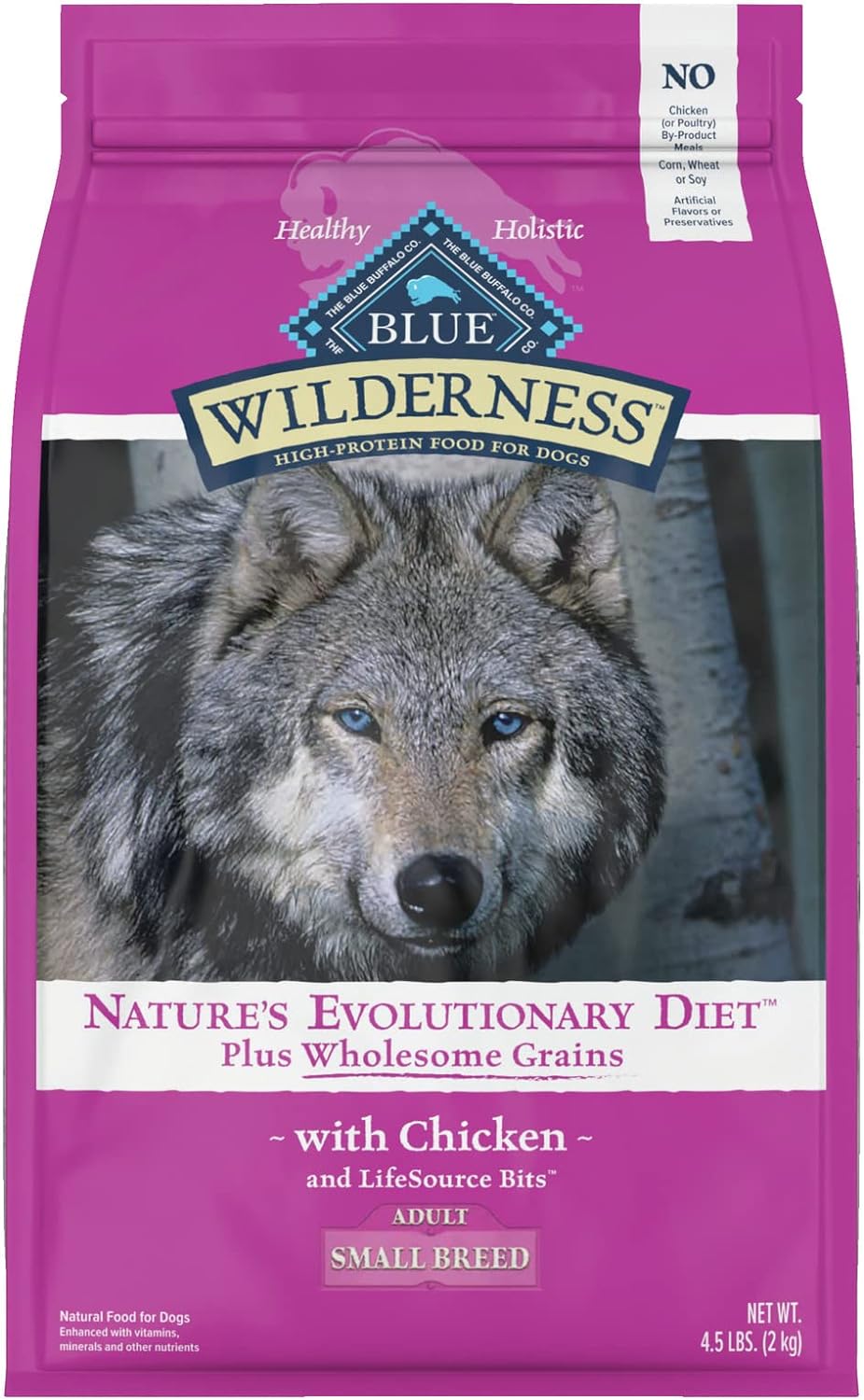 Blue Wilderness Small Breed Adult Chicken plus Wholesome Grains Recipe Dry Dog Food