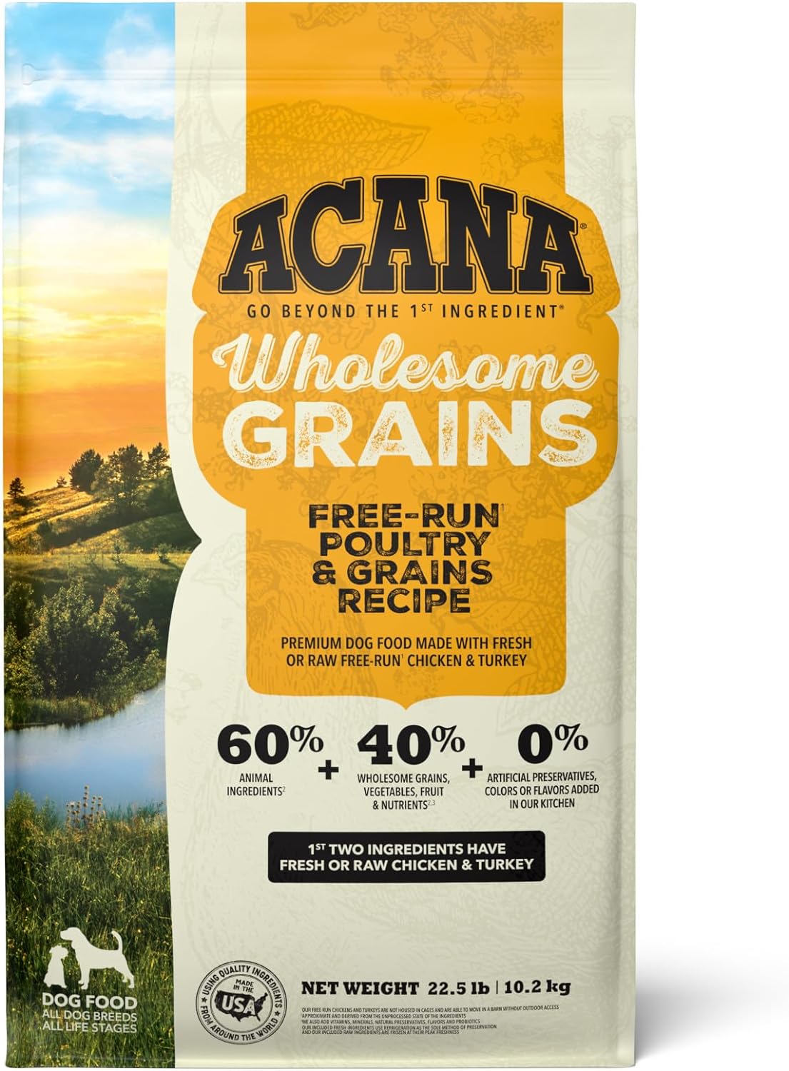 Acana Wholesome Grains Free-Run Poultry & Grains Recipe Dry Dog Food