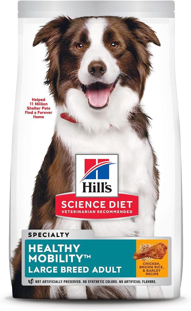 Hill’s Science Diet Adult Healthy Mobility Large Breed Chicken Meal, Brown Rice & Barley Dry Dog Food