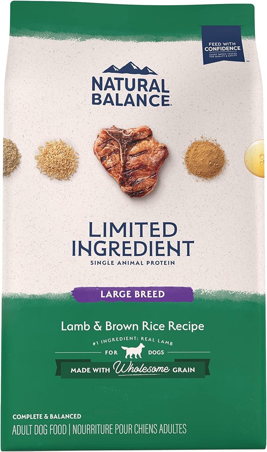 Natural Balance L.I.D. Limited Ingredient Diets Lamb & Brown Rice Large Breed Bites Dry Dog Food