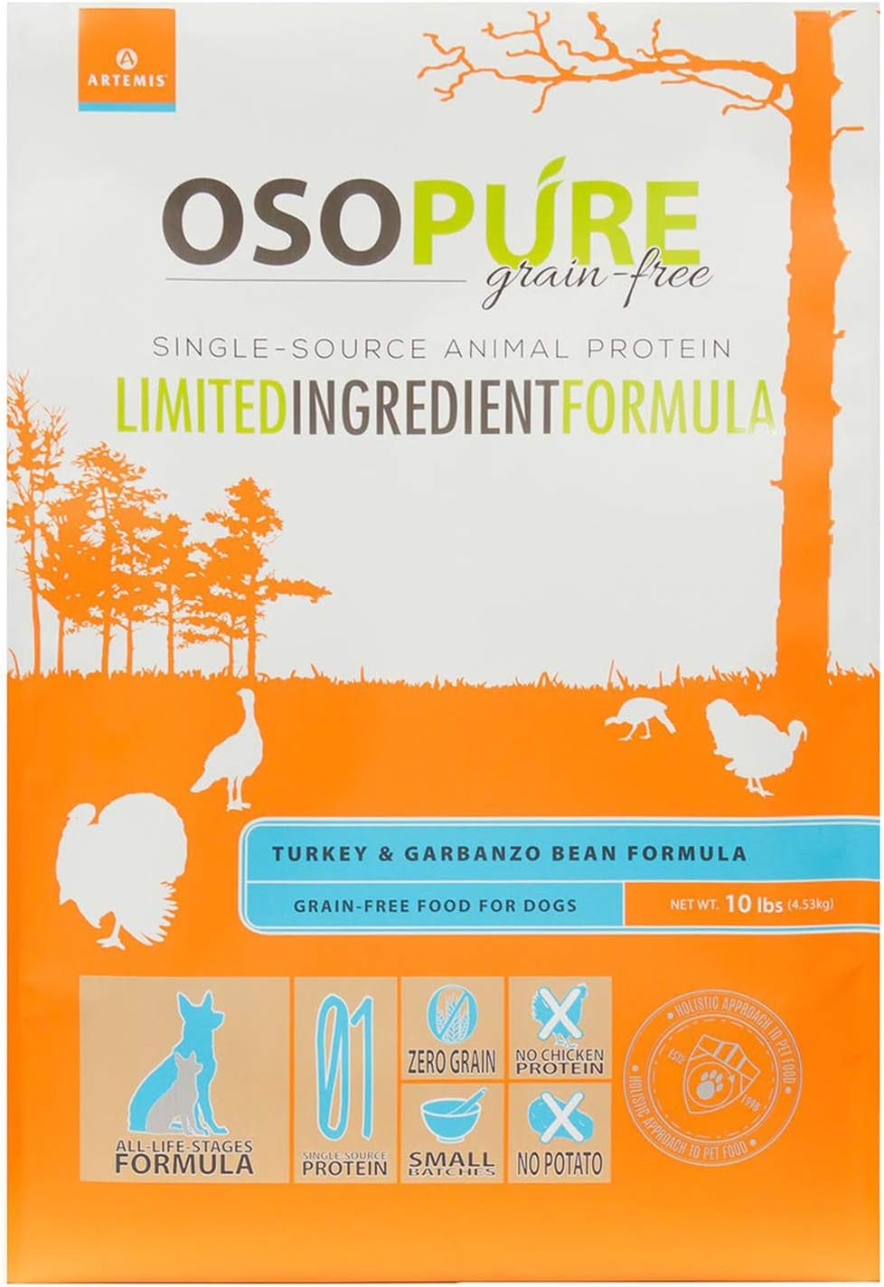 Artemis Osopure Grain-Free Turkey & Garbanzo Bean Formula Dry Dog Food