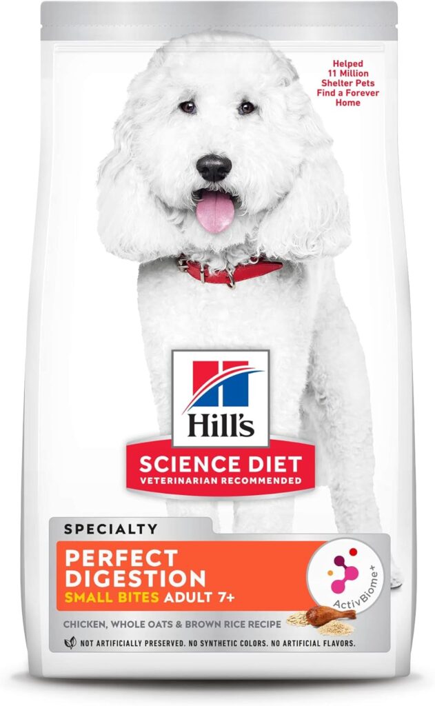 Hill’s Science Diet Adult 7+ Perfect Digestion Small Bites Chicken, Whole Oats & Brown Rice Recipe Dry Dog Food