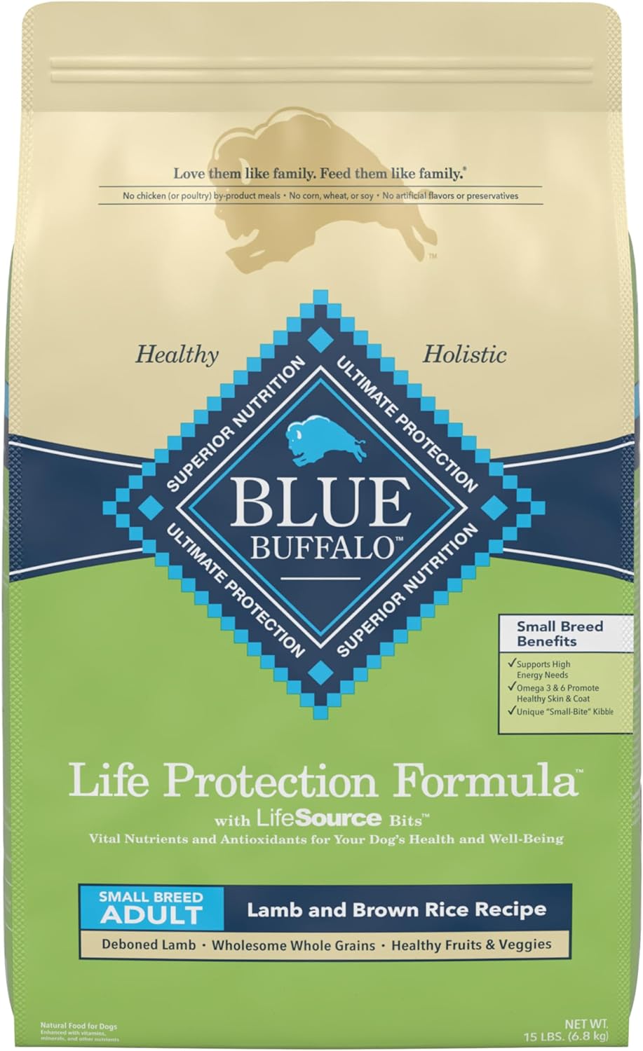 Blue Life Protection Formula Adult Small Breed Lamb and Brown Rice Recipe Dry Dog Food