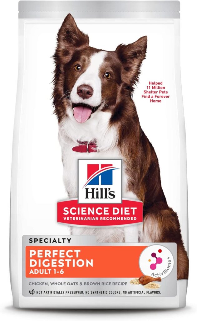 Hill’s Science Diet Adult Perfect Digestion Chicken, Brown Rice & Whole Oats Recipe Dry Dog Food