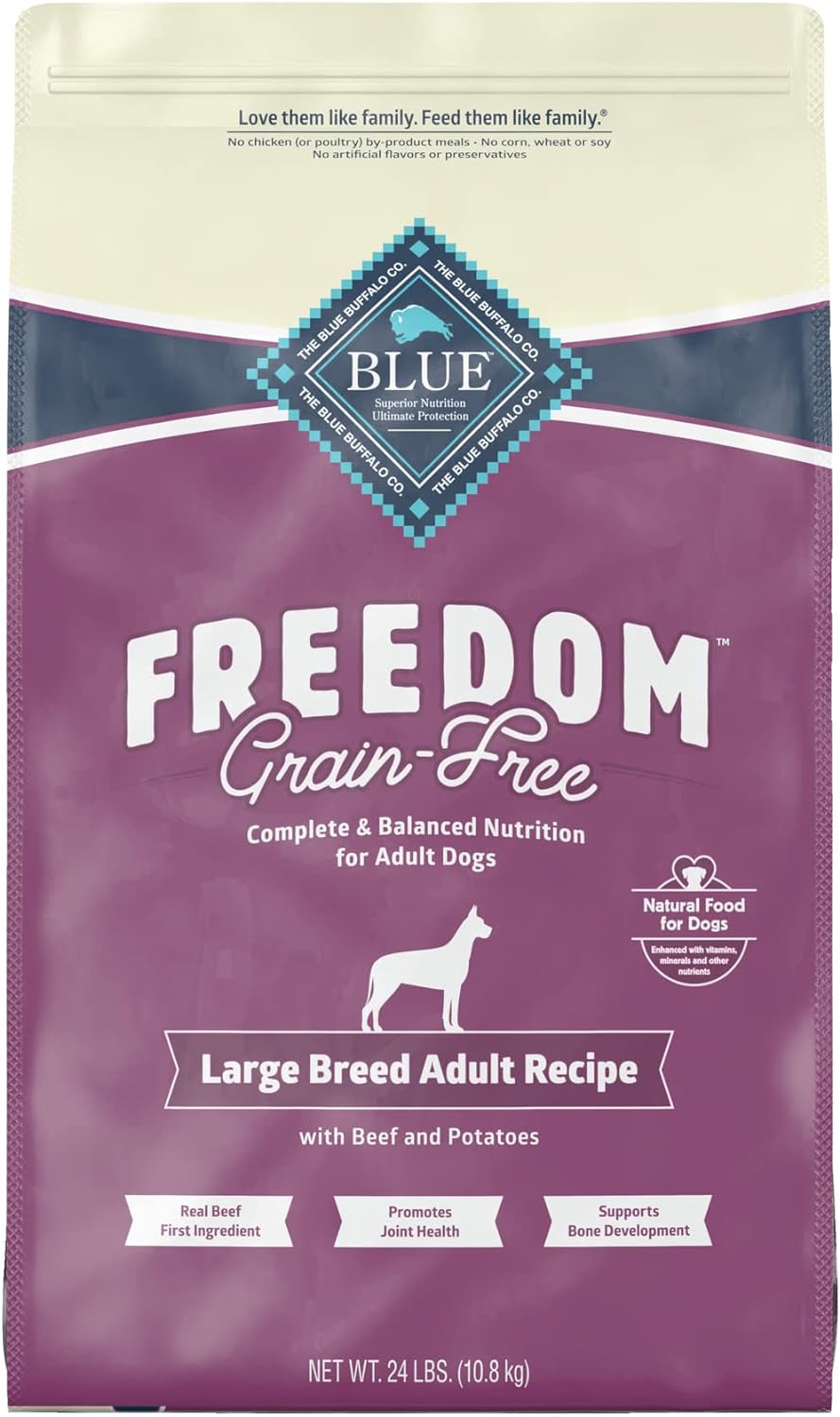 Blue Freedom Large Breed Adult Grain-Free Beef and Potatoes Recipe Dry Dog Food