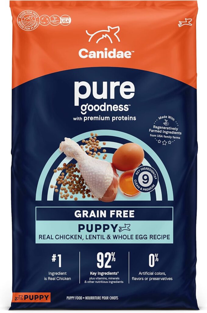 Canidae Pure Puppy Grain-Free Real Chicken, Lentil & Whole Egg Recipe Dry Dog Food