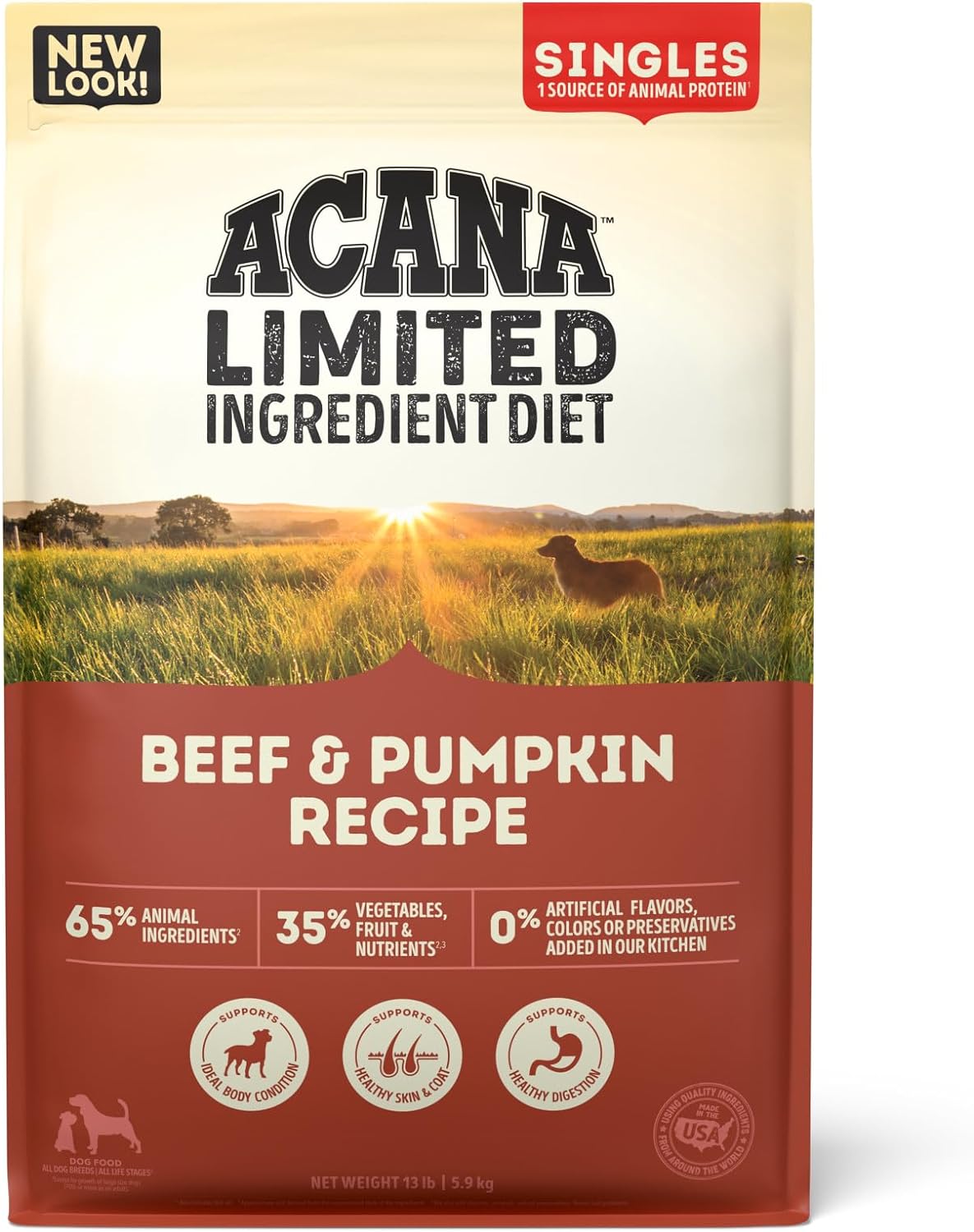 Acana Singles Limited Ingredient Diet Beef & Pumpkin Recipe Dry Dog Food