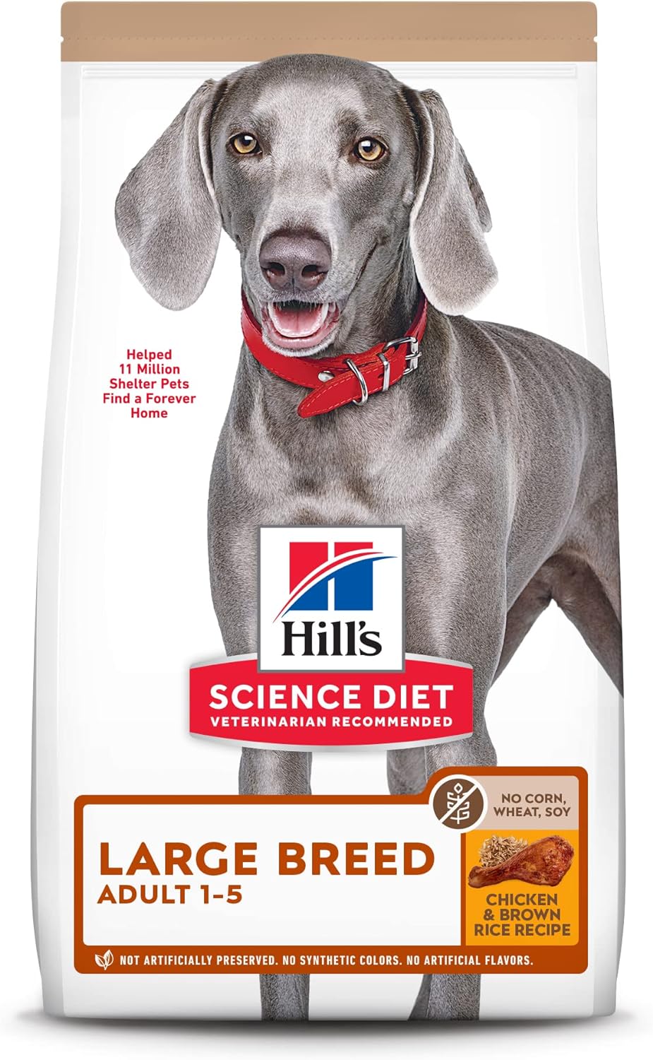 Hill’s Science Diet Adult Large Breed Chicken & Brown Rice Recipe No Corn, Wheat, Soy Dry Dog Food