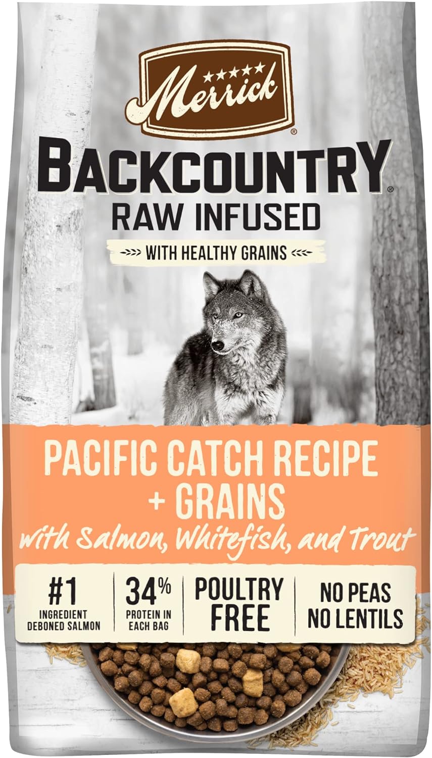 Merrick Backcountry Raw Infused Pacific Catch Recipe + Grains Dry Dog Food