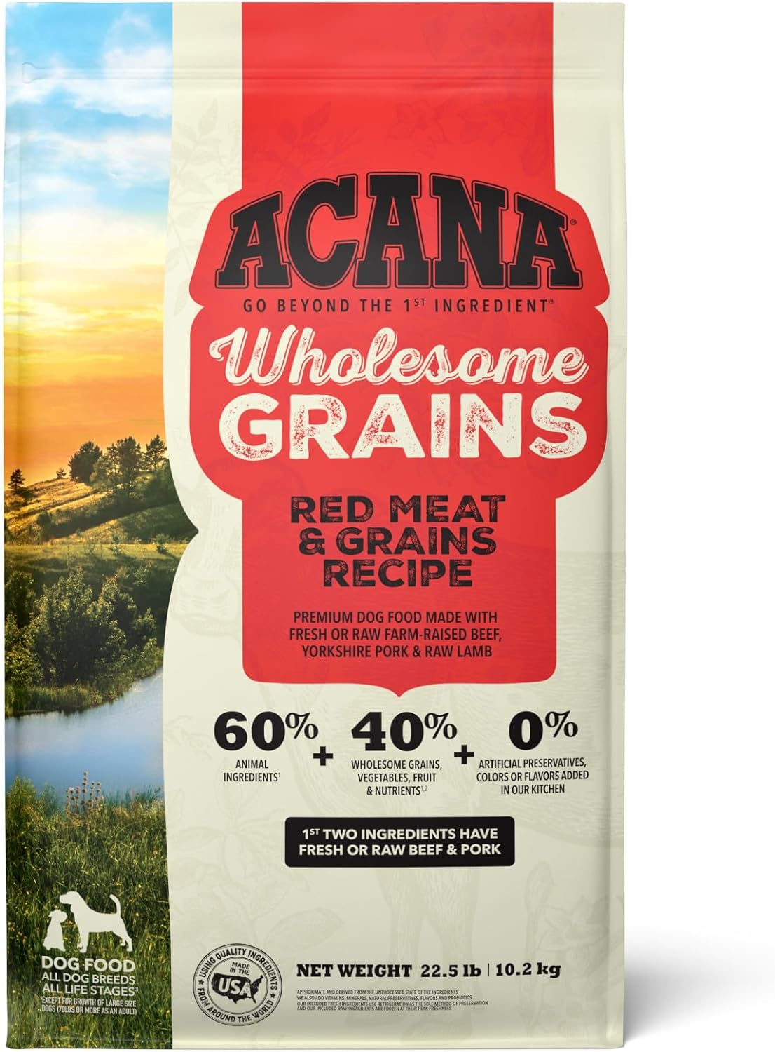 Acana Wholesome Grains Red Meat & Grains Recipe Dry Dog Food