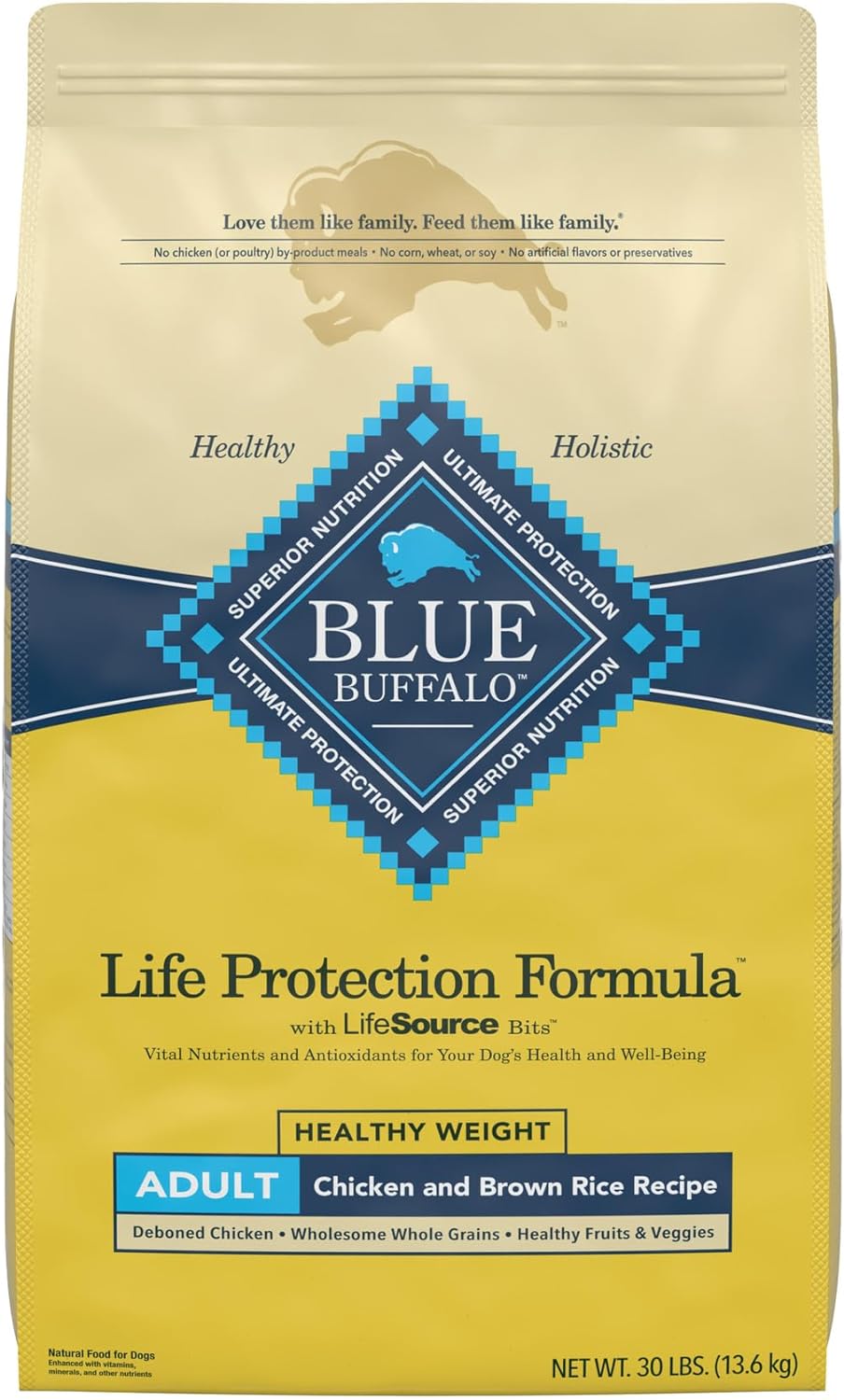 Blue Life Protection Formula Adult Healthy Weight Chicken and Brown Rice Recipe Dry Dog Food