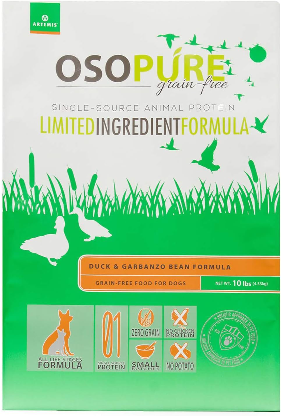 Artemis Osopure Grain-Free Duck & Garbanzo Beans Dry Dog Food