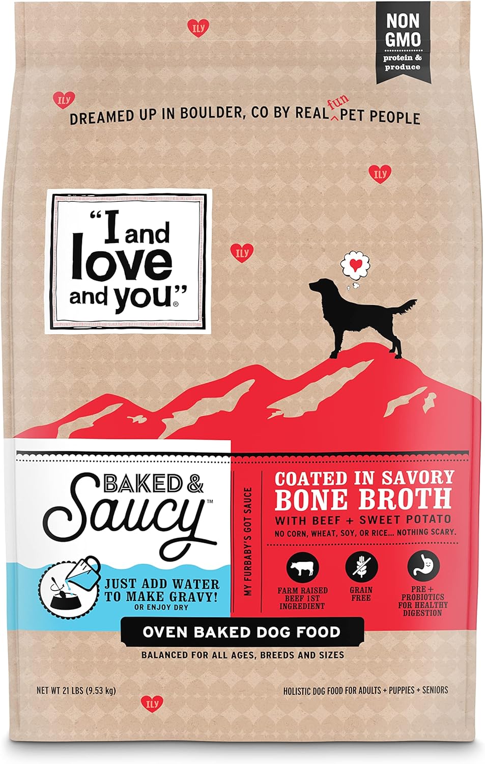 I and Love and You Baked & Saucy Beef + Sweet Potato Dry Dog Food