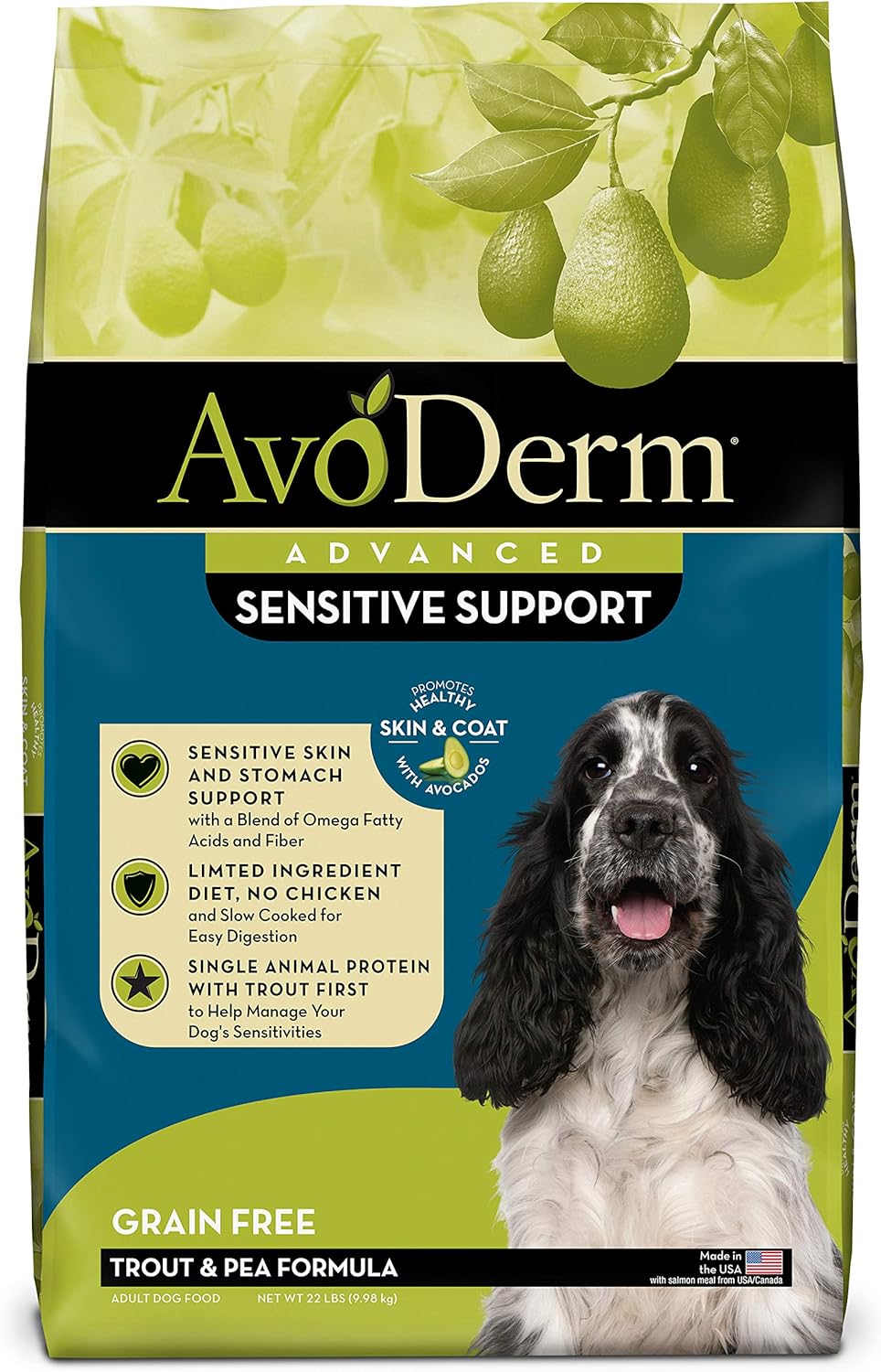 AvoDerm Advanced Sensitive Support Grain-Free Trout & Pea Formula Dry Dog Food