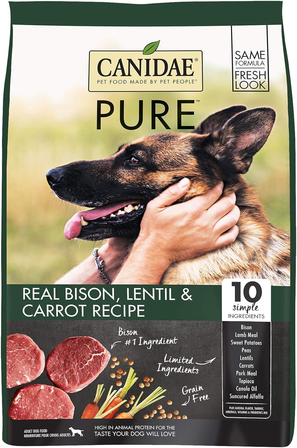 Canidae Pure Grain-Free Real Bison, Lentil & Carrot Recipe Dry Dog Food