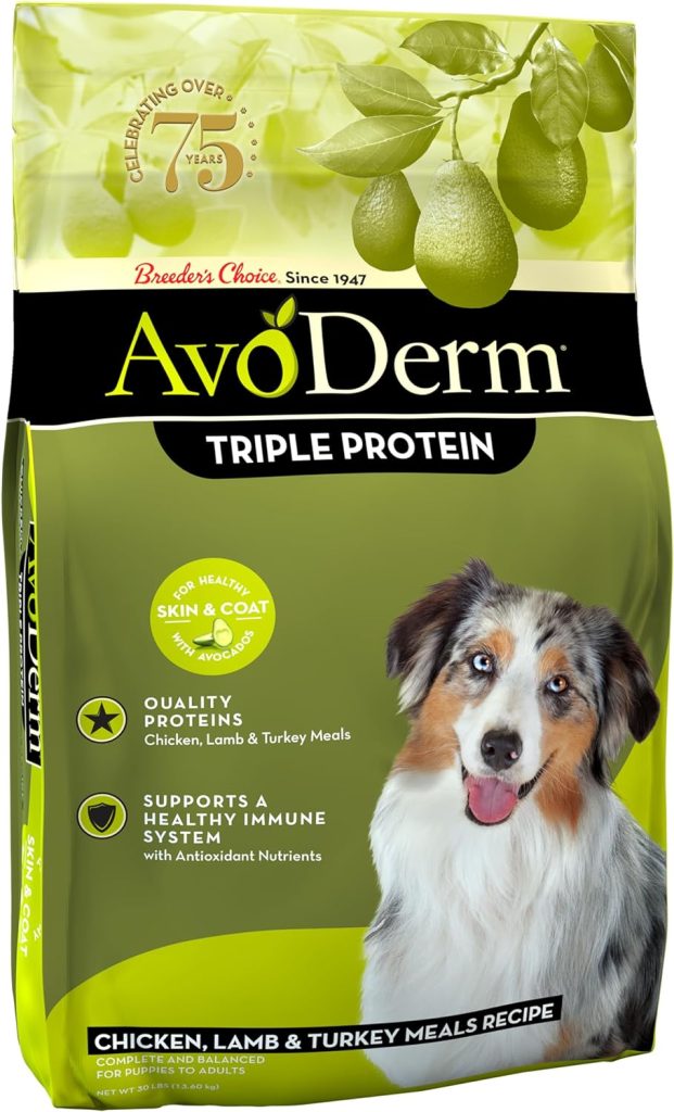 AvoDerm Triple Protein Meal Formula Dry Dog Food