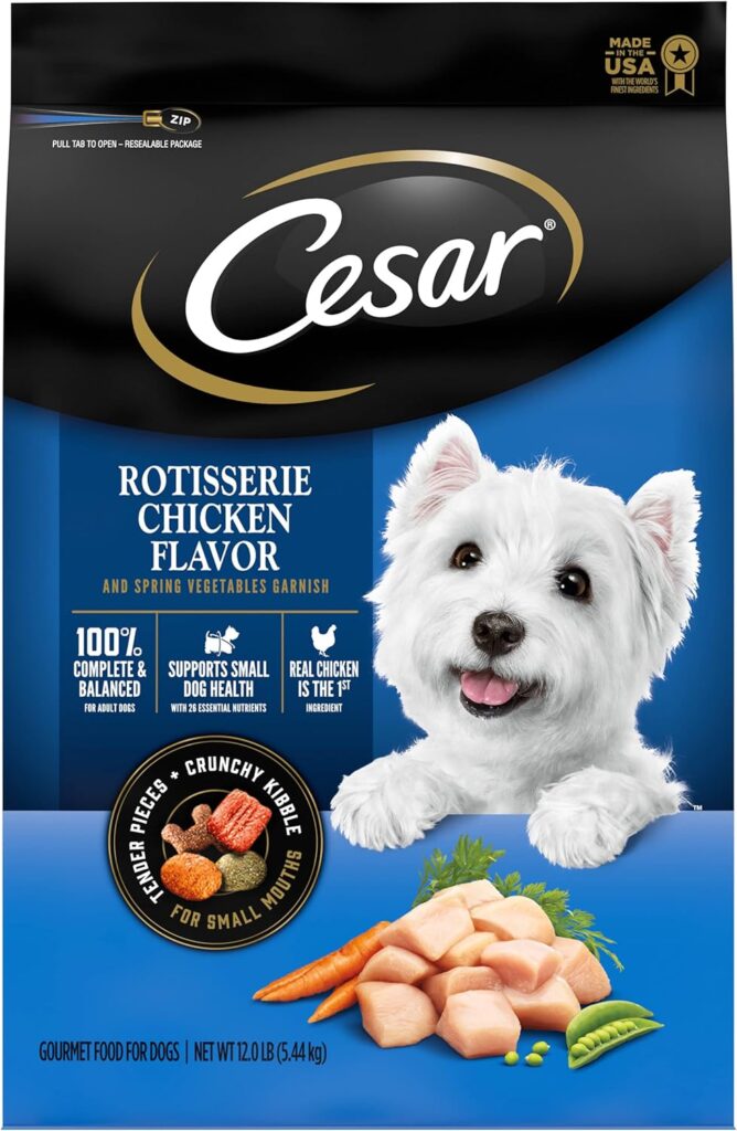 Cesar Rotisserie Chicken Flavor & Spring Vegetables Garnish Dry Dog Food