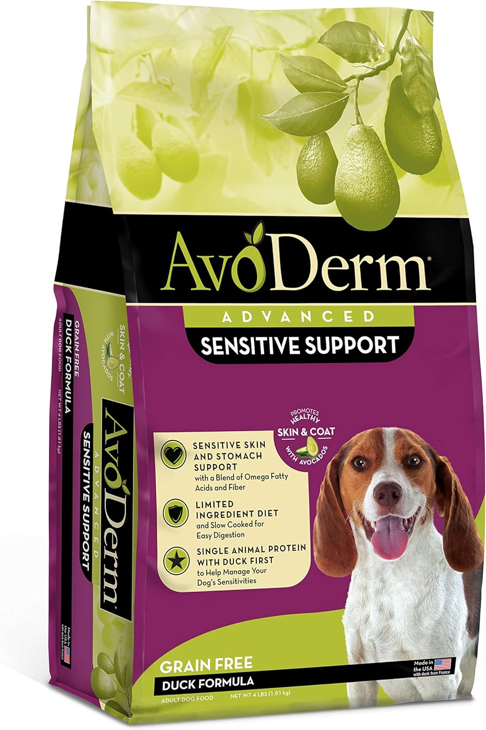 AvoDerm Advanced Sensitive Support Grain-Free Duck Formula Dry Dog Food