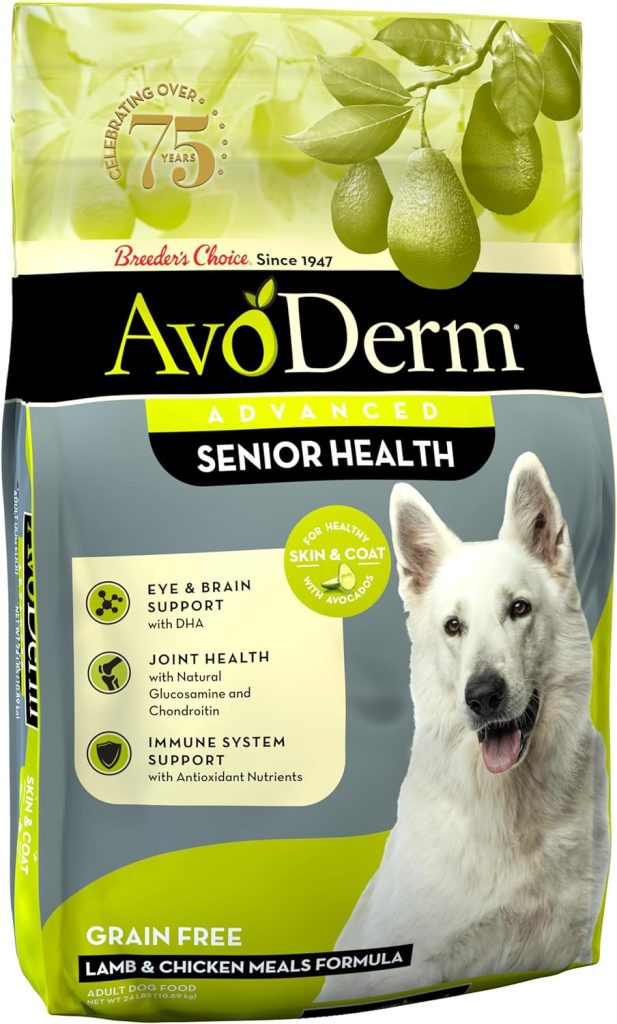 AvoDerm Advanced Senior Health+ Grain-Free Lamb & Chicken Meal Formula Dry Dog Food