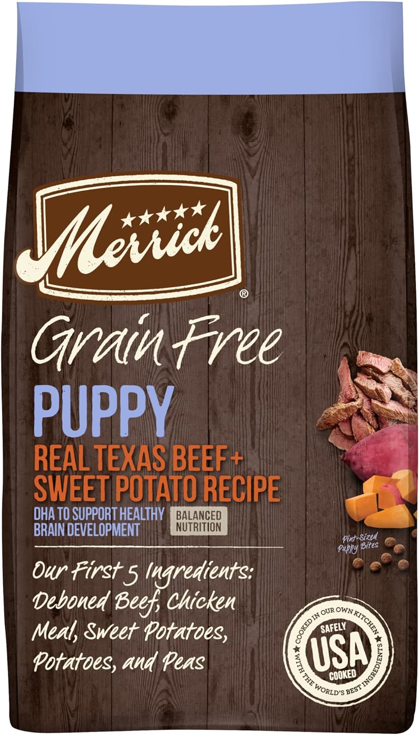 Merrick Grain-Free Real Texas Beef + Sweet Potato Puppy Recipe Dry Dog Food