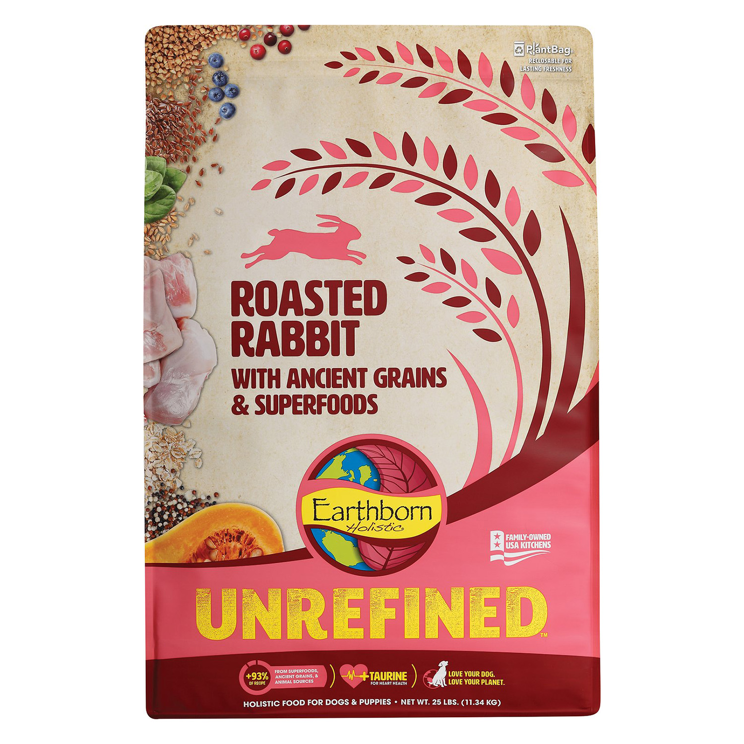 Earthborn Holistic Unrefined Roasted Rabbit with Ancient Grains & Superfoods Dry Dog Food