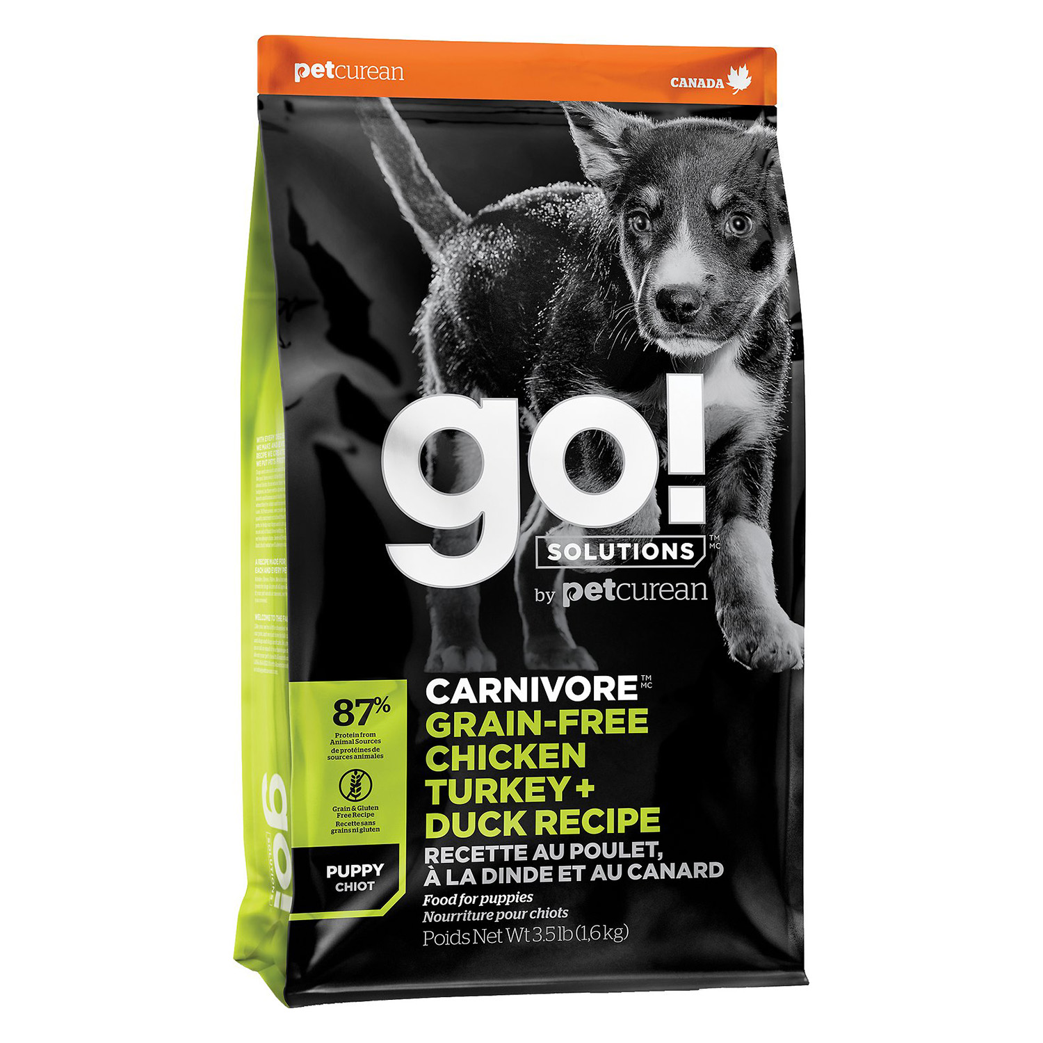 Go! Solutions Carnivore Grain-Free Chicken, Turkey + Duck Puppy Recipe Dry Dog Food