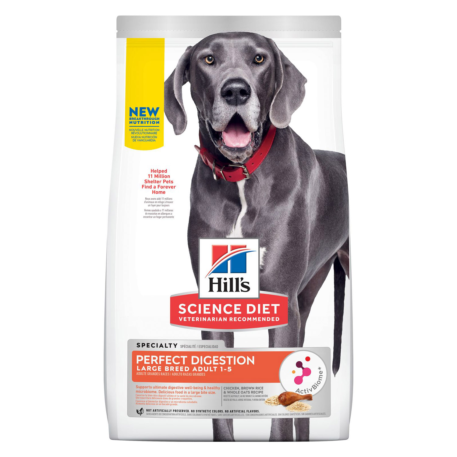 Hill’s Science Diet Perfect Digestion Large Breed Chicken, Brown Rice & Whole Oats Recipe Dry Dog Food