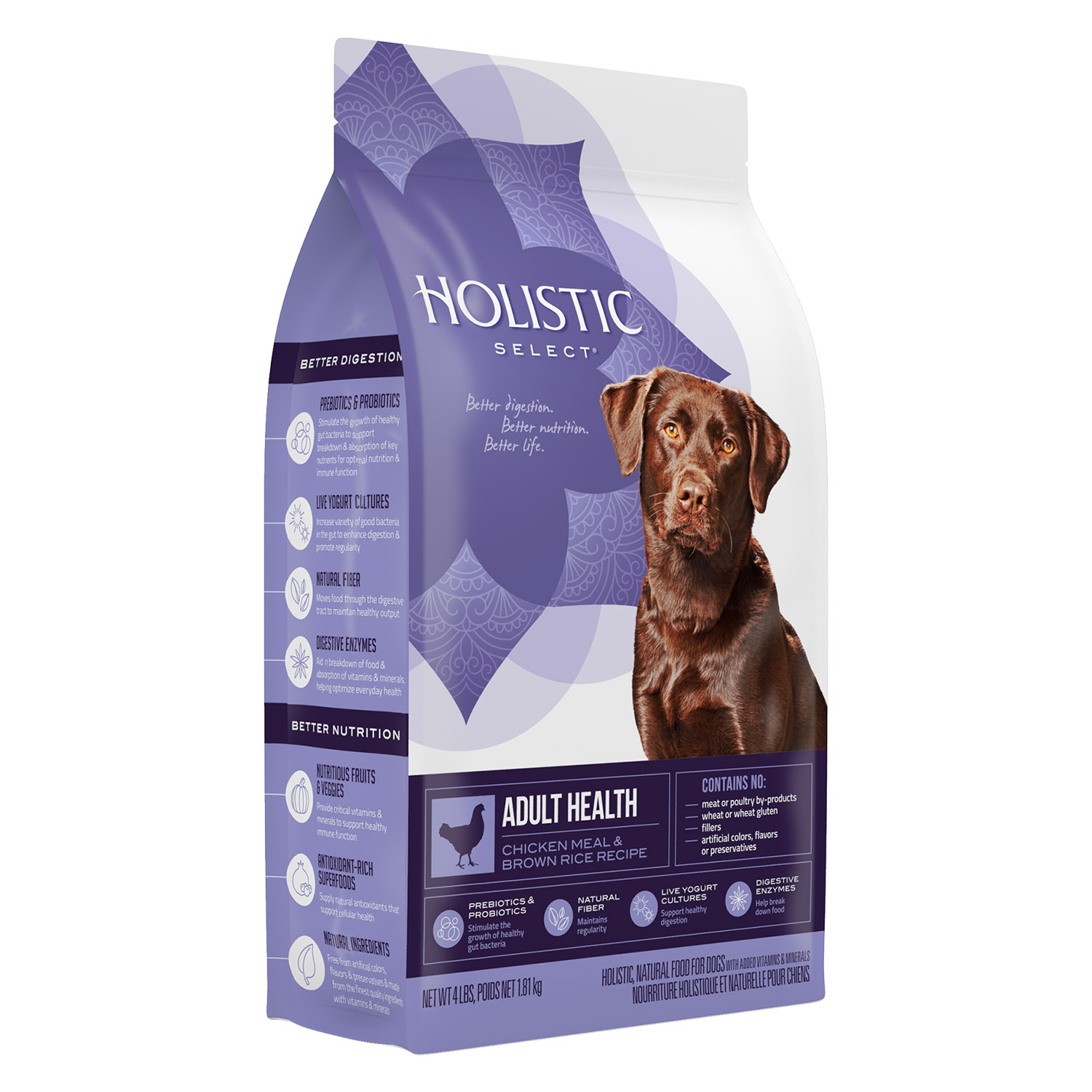 Holistic Select Adult Health Chicken Meal & Brown Rice Recipe Dry Dog Food