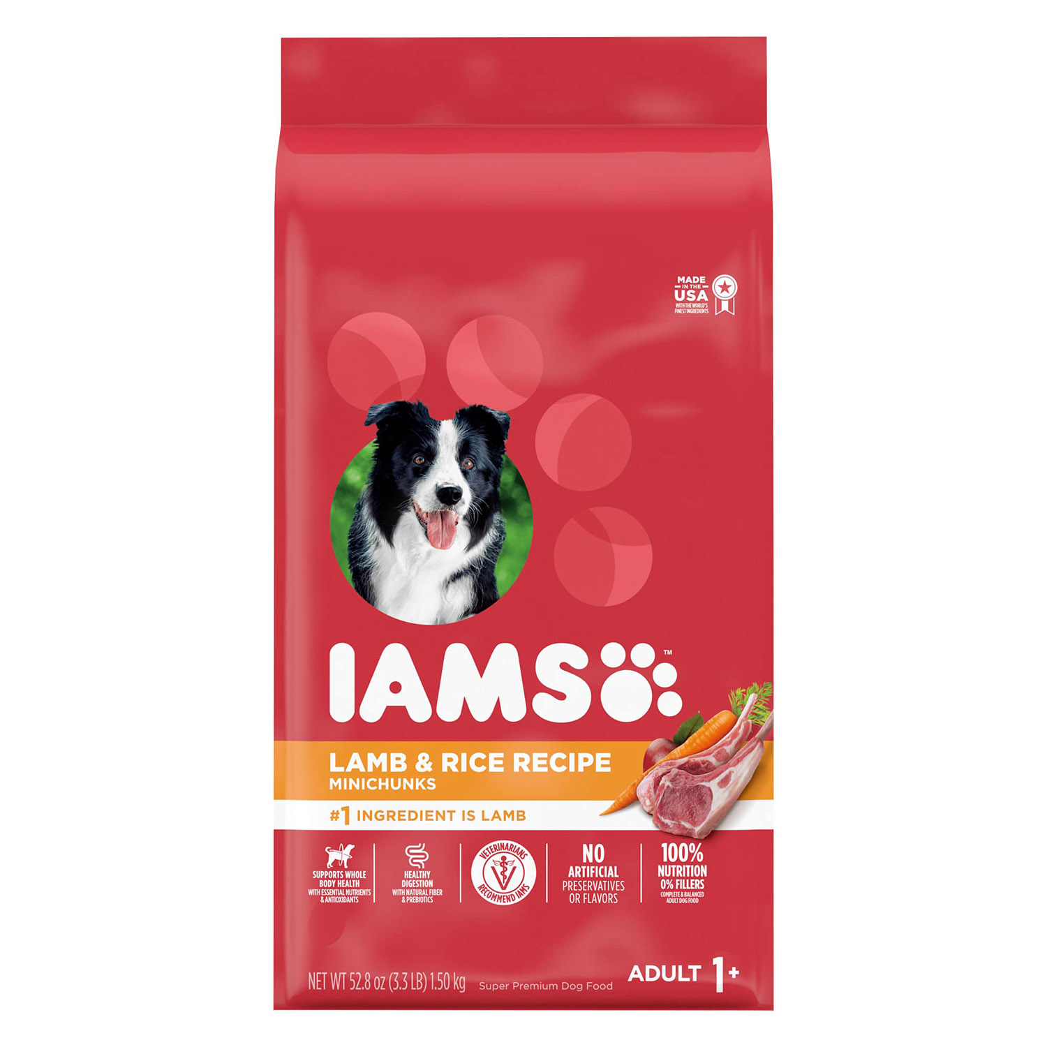 Iams Adult Minichunks with Lamb & Rice Dry Dog Food