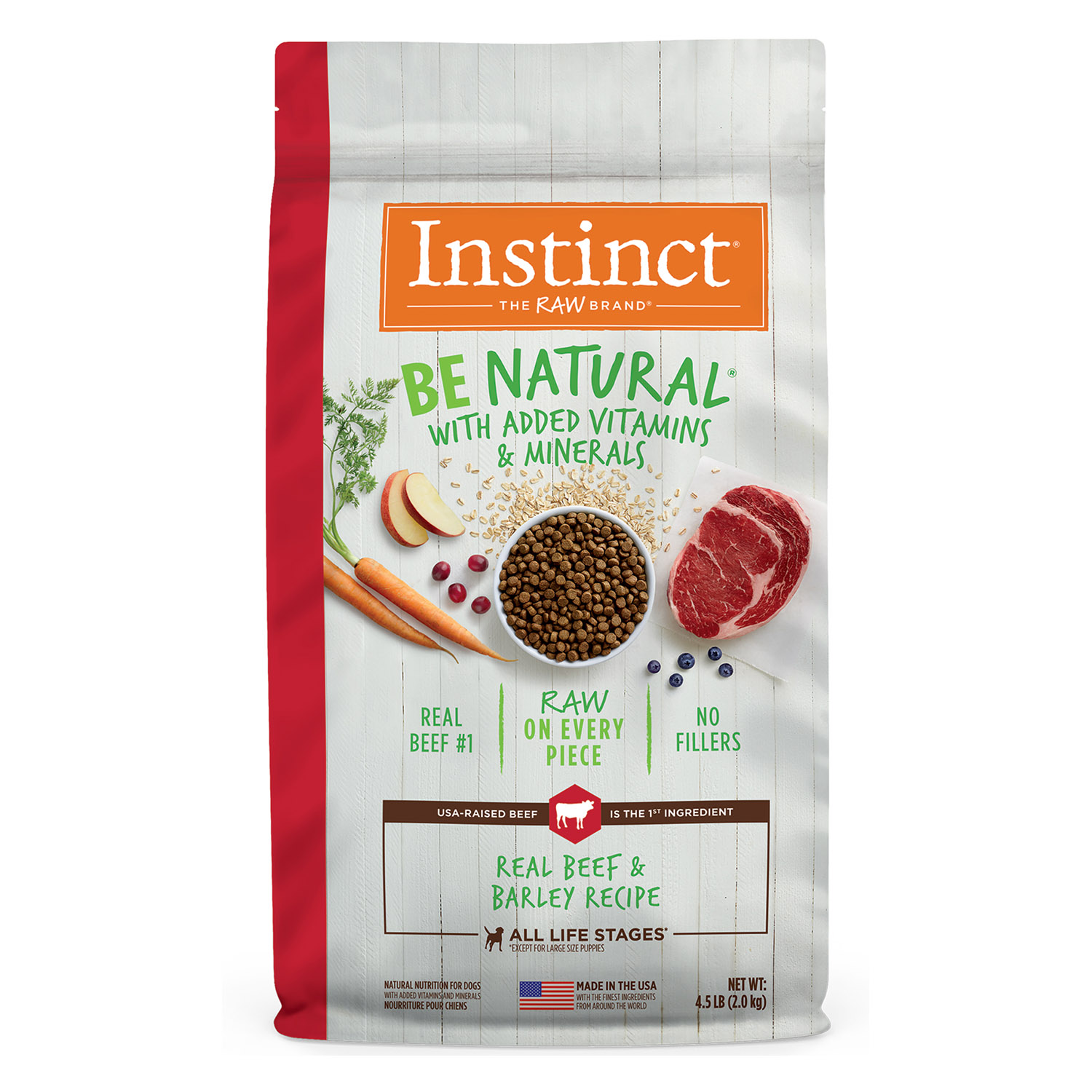 Instinct Be Natural Real Beef & Barley Recipe Dry Dog Food