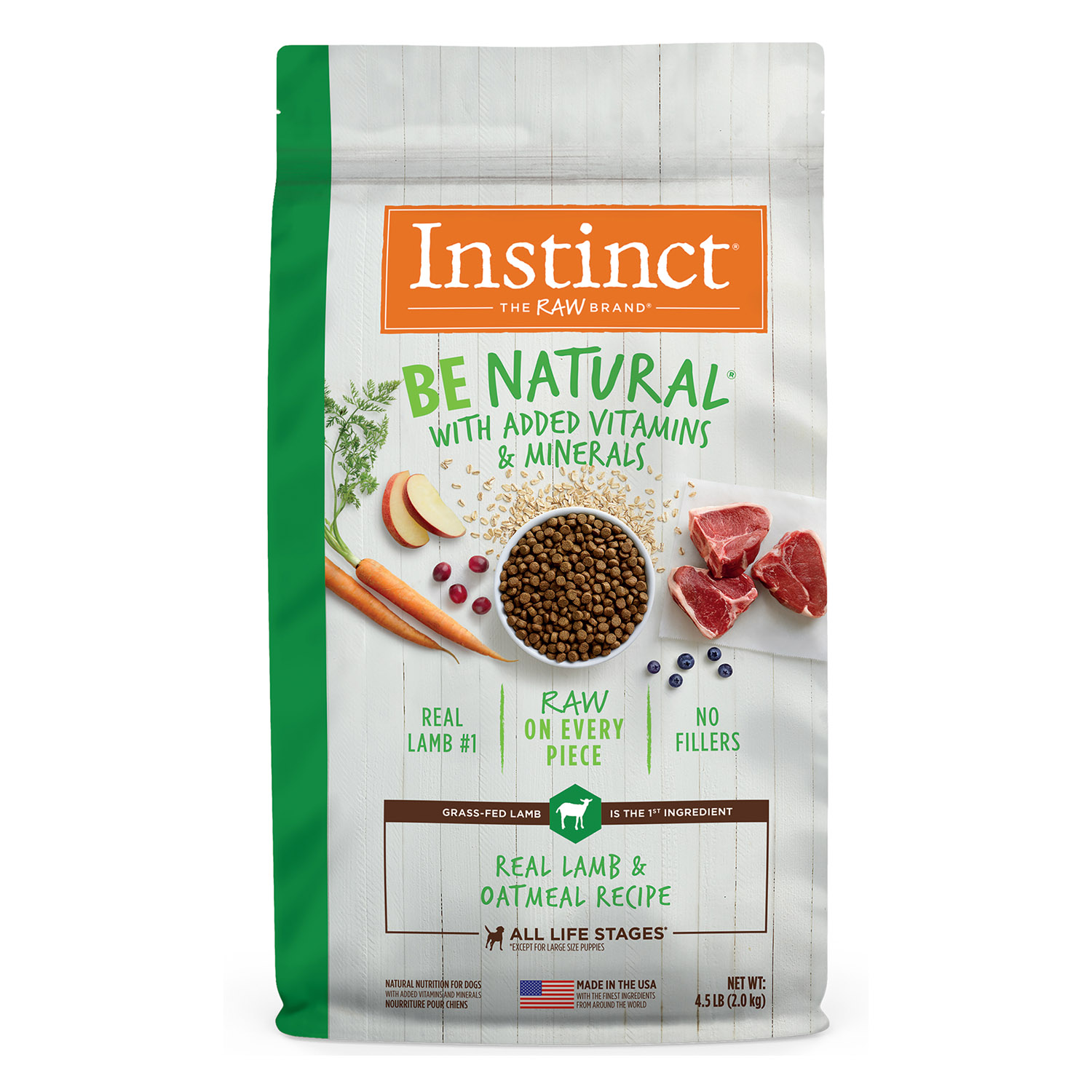 Instinct Be Natural Real Lamb & Oatmeal Recipe Dry Dog Food