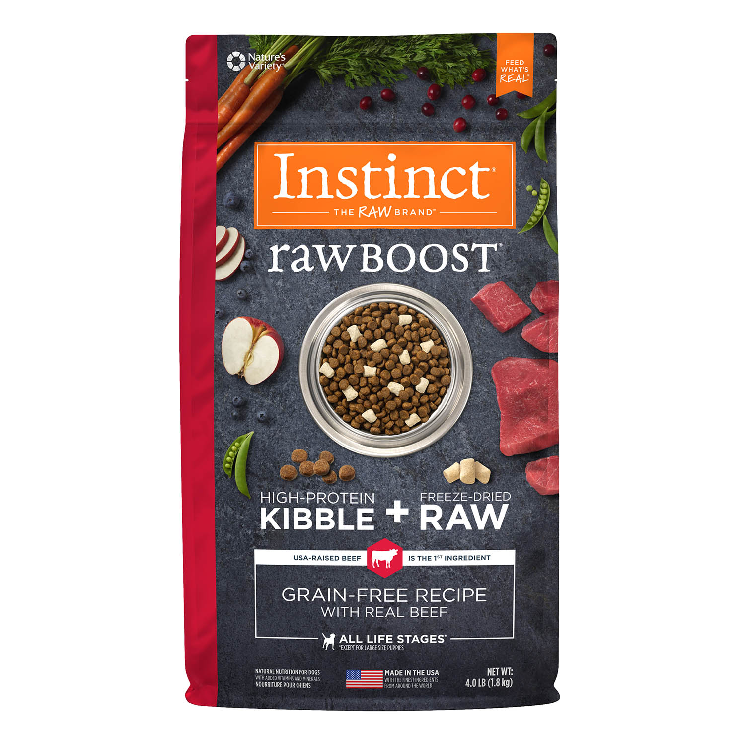 Instinct Raw Boost Grain-Free Recipe with Real Beef Dry Dog Food