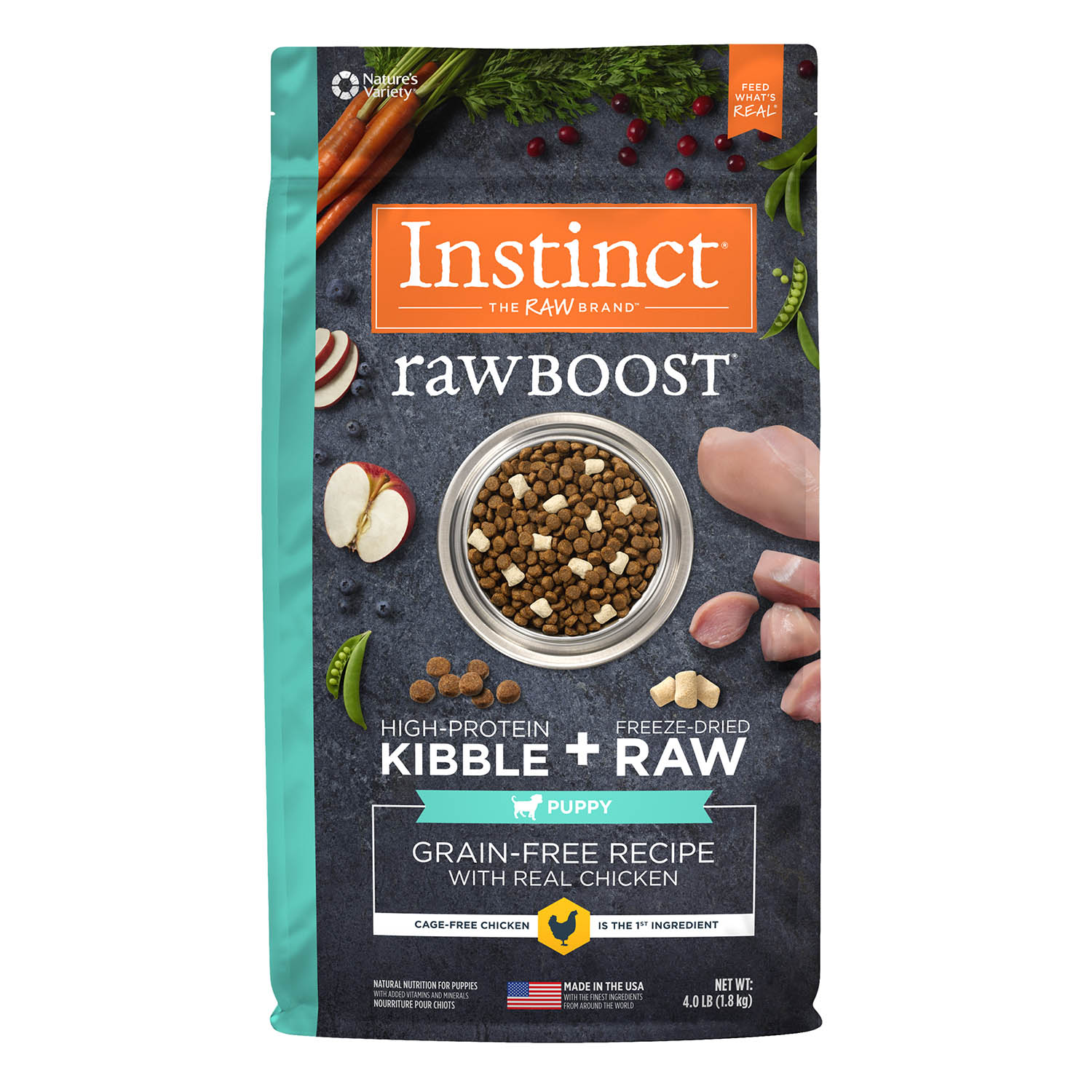 Instinct Raw Boost Grain-Free Recipe with Real Chicken for Puppies Dry Dog Food