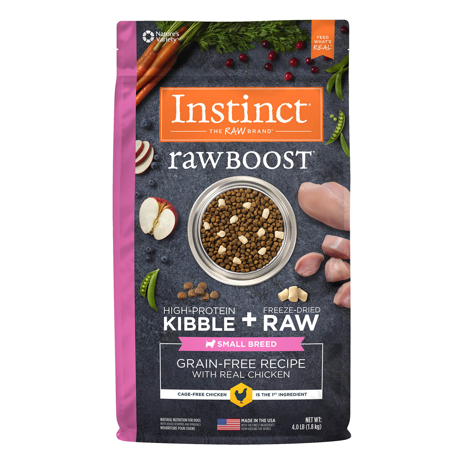 Instinct Raw Boost Grain-Free Recipe with Real Chicken for Small Breed Dogs Dry Dog Food