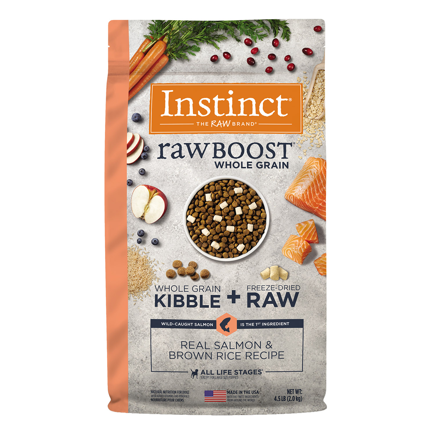 Instinct Raw Boost Whole Grain Recipe with Real Salmon & Brown Rice Dry Dog Food