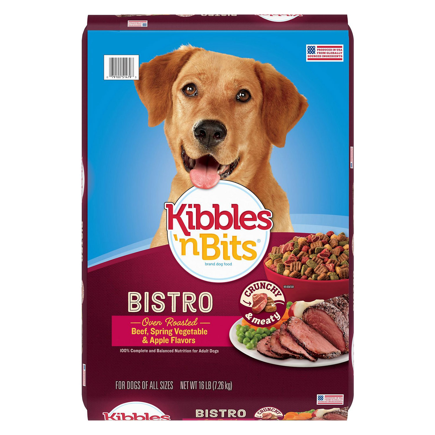 Kibbles n Bits Bistro Oven Roasted Beef Flavor Dry Dog Food