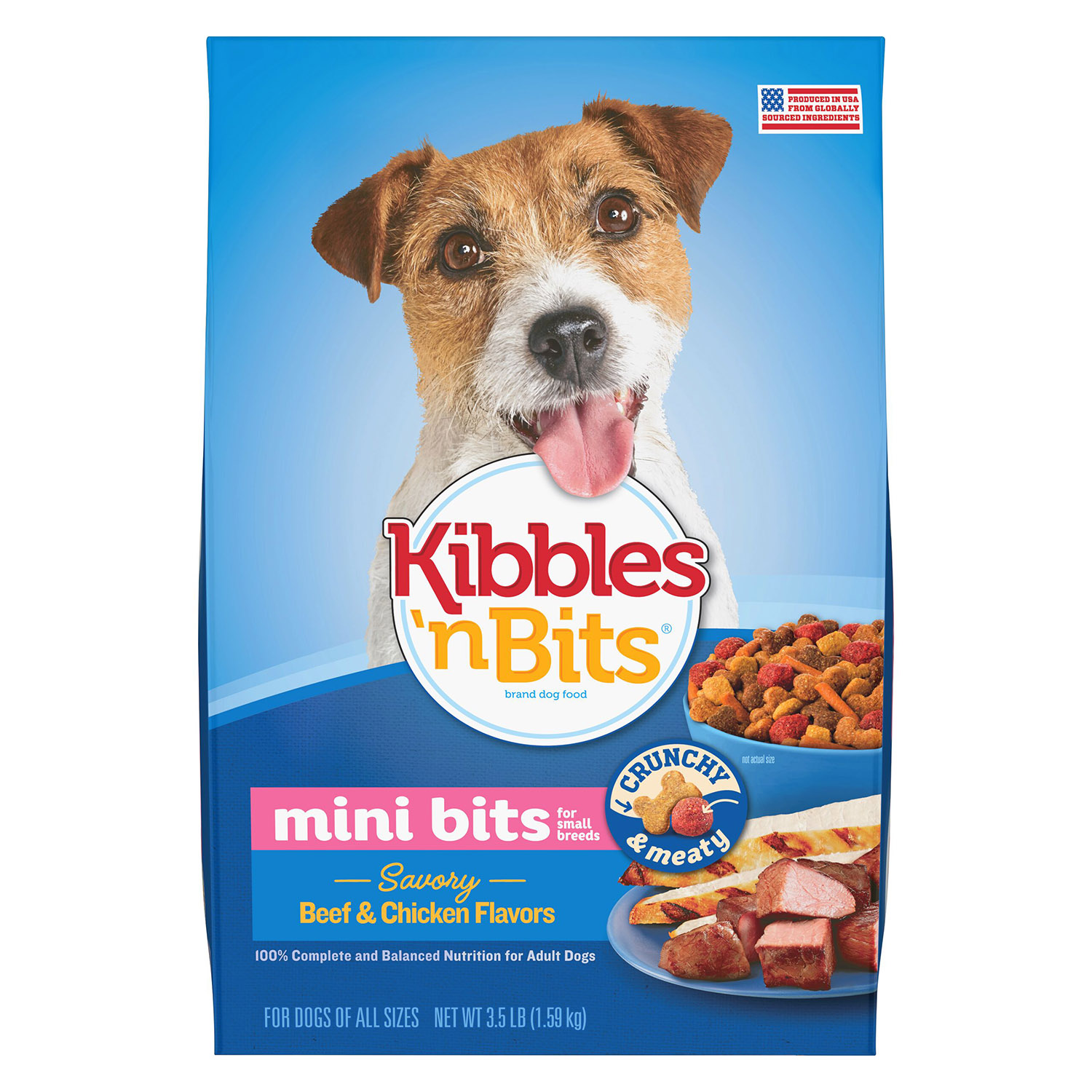 Kibbles n Bits Small Breed Mini Bits Savory Beef & Chicken Flavors Dry Dog Food