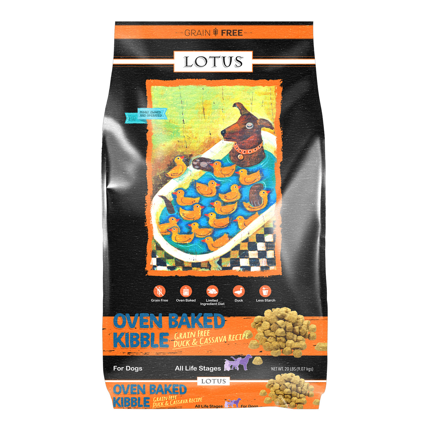 Lotus Oven Baked Regular Bites Duck Recipe Dry Dog Food