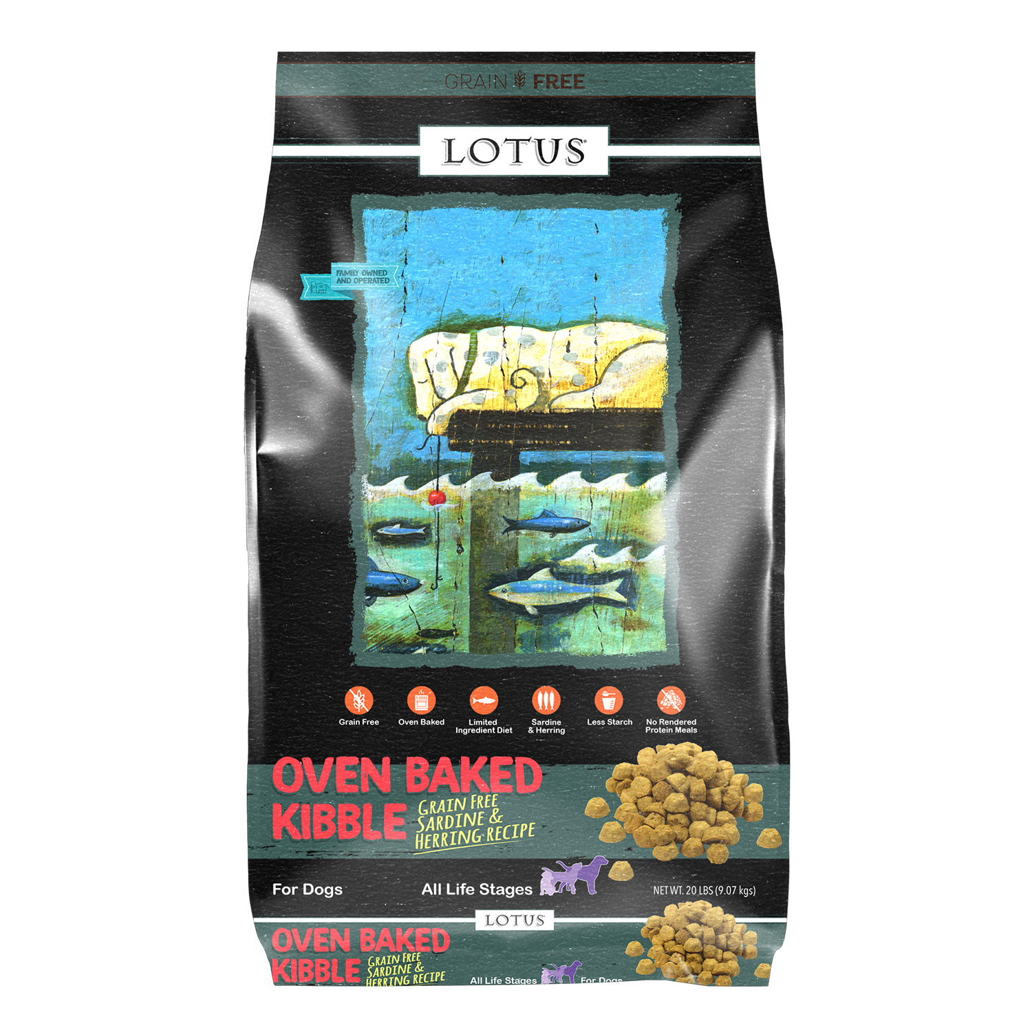 Lotus Oven Baked Regular Bites Sardine Recipe Dry Dog Food