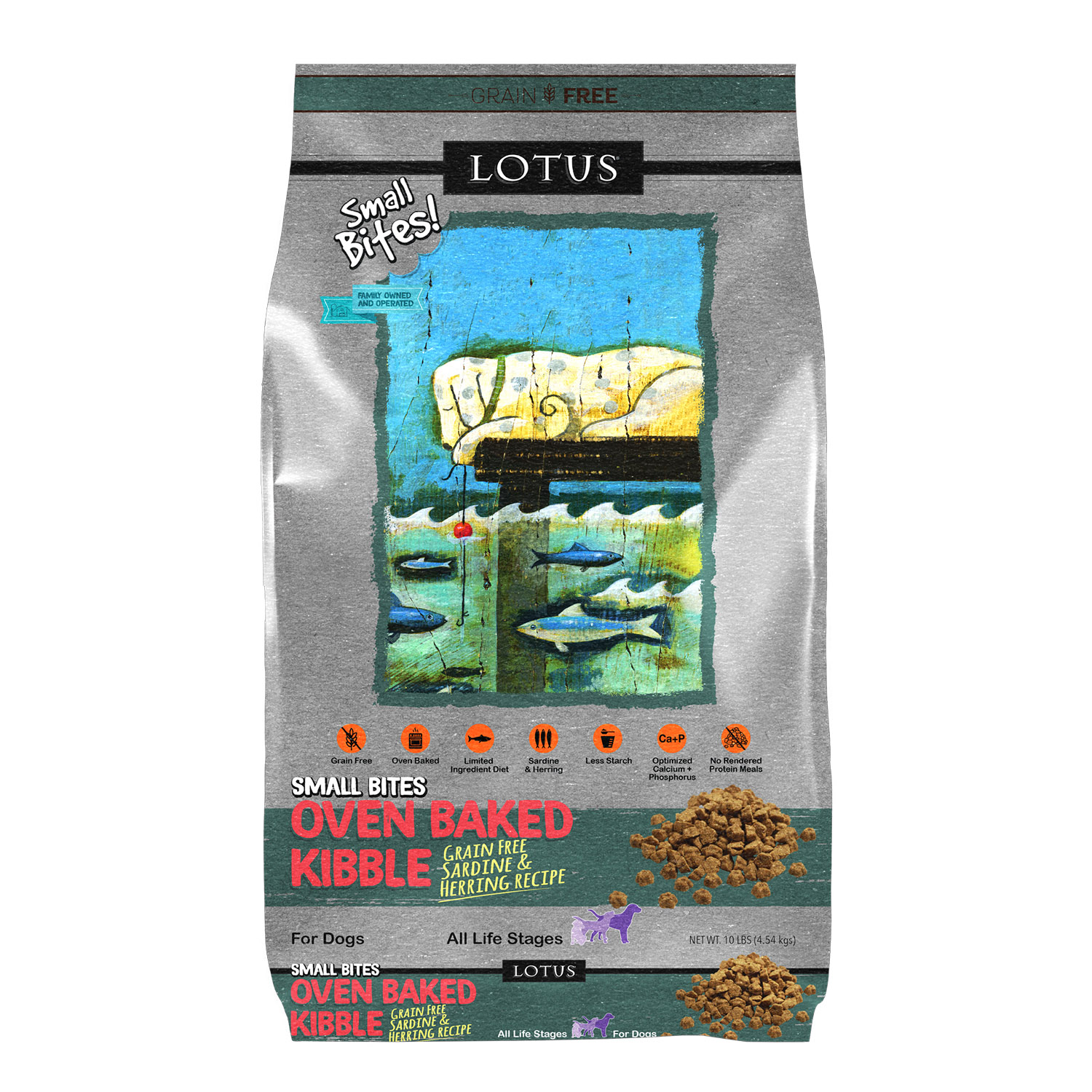 Lotus Oven Baked Small Bites Sardine Recipe Dry Dog Food