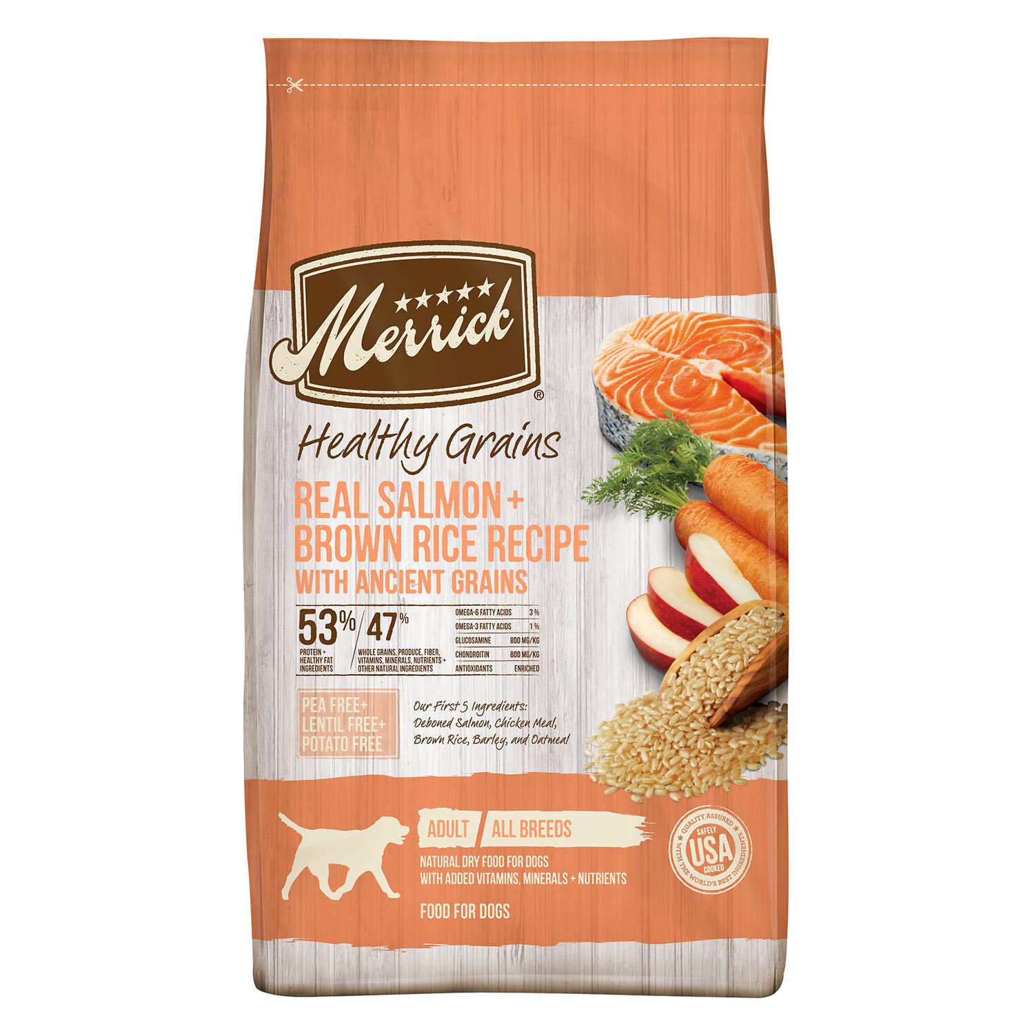 Merrick Healthy Grains Real Salmon + Brown Rice Recipe with Ancient Grains Dry Dog Food