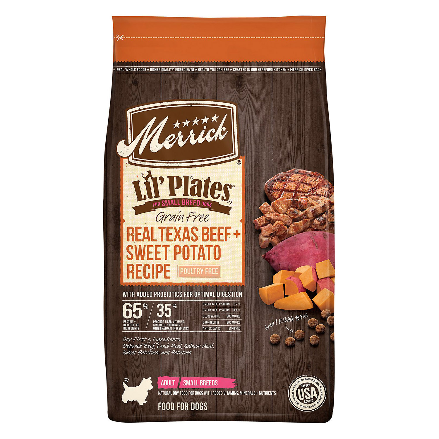 Merrick Lil’ Plates Grain-Free Real Texas Beef + Sweet Potato Recipe Dry Dog Food