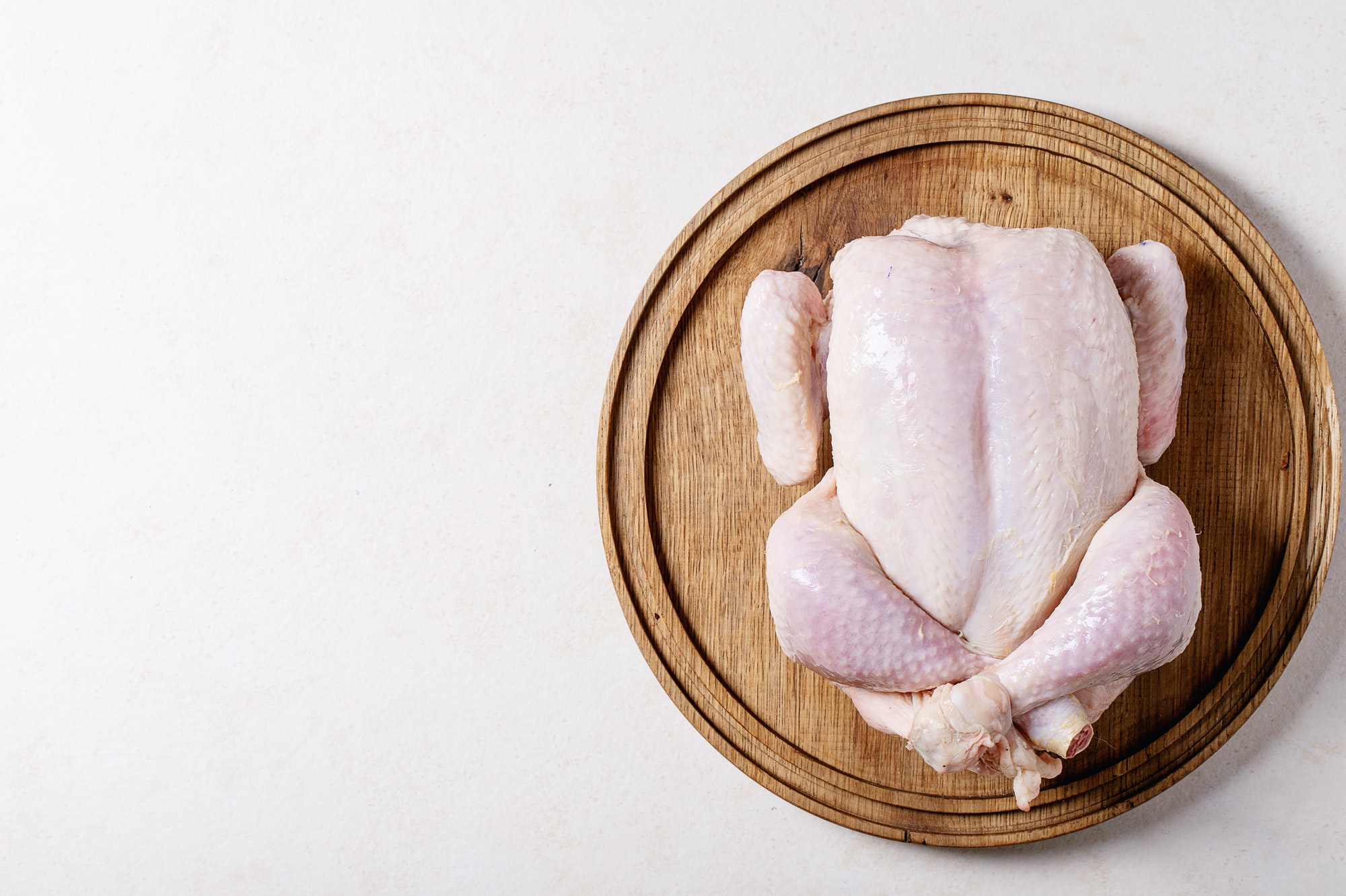 Raw whole chicken